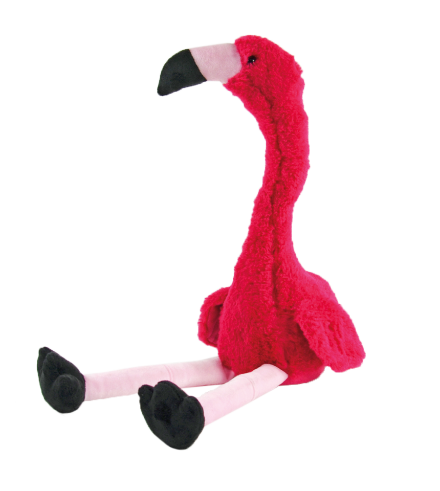 Puhuva flamingo pehmolelu